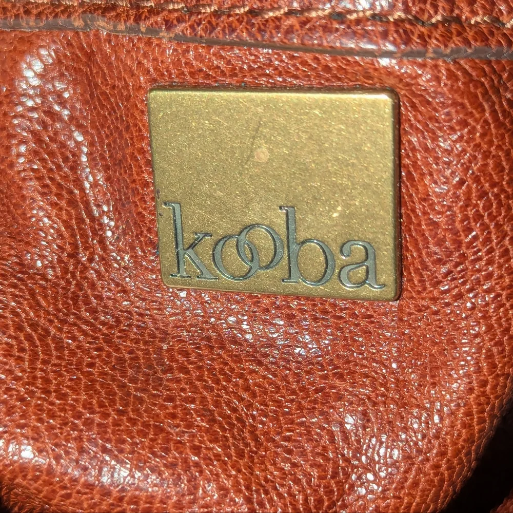 Kooba Whiskey Brown Leather Shoulder Bag.